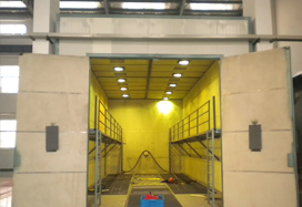 噴漆房噴砂房用軌道電動(dòng)平板車(chē)